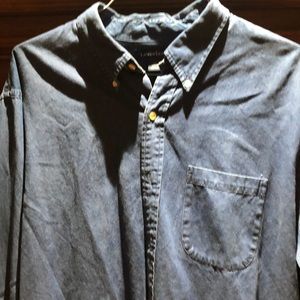 Men’s blue demin long sleeve shirt